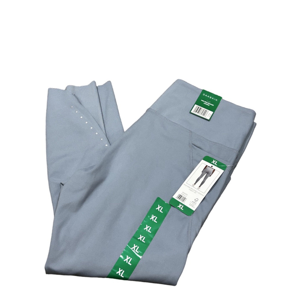 NWT Danskin High-Rise Brushed Leggings, Side Pockets, Heavyweight Nebula Blue XL - Picture 5 of 7